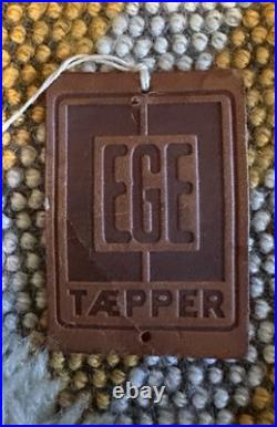 Rare EGE TAEPPER Rya Mondrian Rug Mid Century Modern Flokati Danish Modern Large