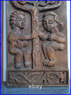 Rare Early 1959 Evelyn Ackerman ERA Industries Mid Century Wood Art Panel