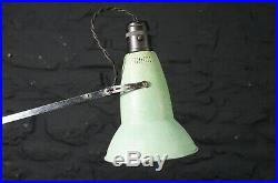 Rare Early 3 Step Herbert Terry 1227 Anglepoise Lamp Original Green & Chrome
