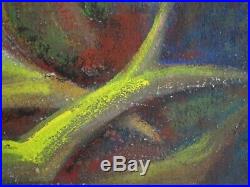 Rare Emil Kosa Jr Painting MID Century Mod Abstract Cubist Cubism Expressionist