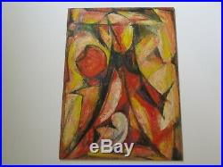 Rare Emil Kosa Jr Painting MID Century Modern Abstract Cubism 1950's Cubist Rare
