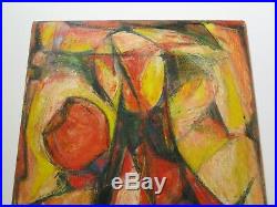 Rare Emil Kosa Jr Painting MID Century Modern Abstract Cubism 1950's Cubist Rare