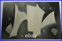 Rare Emil Kosa Jr Painting MID Century Modern Abstract Cubism Cubist Large 1950