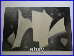 Rare Emil Kosa Jr Painting MID Century Modern Abstract Cubism Cubist Large 1950