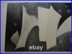 Rare Emil Kosa Jr Painting MID Century Modern Abstract Cubism Cubist Large 1950