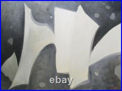 Rare Emil Kosa Jr Painting MID Century Modern Abstract Cubism Cubist Large 1950