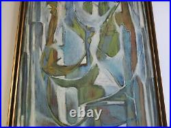 Rare Emil Kosa Jr Painting MID Century Modern Abstract Expressionism Large 1950
