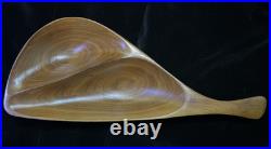 Rare Emil Milan Mid-Century Modern Sculpted Divided Bowl Walnut withHandle 19