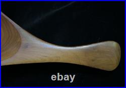 Rare Emil Milan Mid-Century Modern Sculpted Divided Bowl Walnut withHandle 19