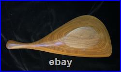 Rare Emil Milan Mid-Century Modern Sculpted Divided Bowl Walnut withHandle 19