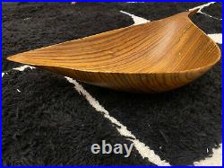 Rare Emil Milan Zebra Wood Mid-Century Modern Large 22 Bowl