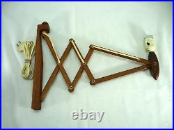 Rare Erik Hansen Le Klint Teak Scissor Wall Lamp MID Century Modern