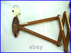Rare Erik Hansen Le Klint Teak Scissor Wall Lamp MID Century Modern