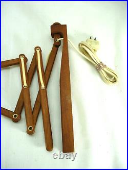Rare Erik Hansen Le Klint Teak Scissor Wall Lamp MID Century Modern