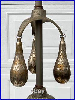 Rare Erik Hoglund Sweden Floor Lamp Teardrop Iron Chandelier Bulbs MID Century