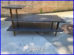 Rare Find Mid Century Modern Side Table Cone Legs 42 in