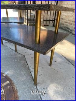 Rare Find Mid Century Modern Side Table Cone Legs 42 in