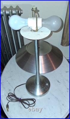 Rare Find Mutual Sunset Aluminum Atomic Era Table Lamp