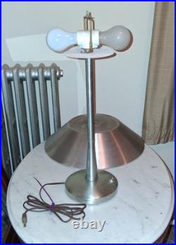 Rare Find Mutual Sunset Aluminum Atomic Era Table Lamp