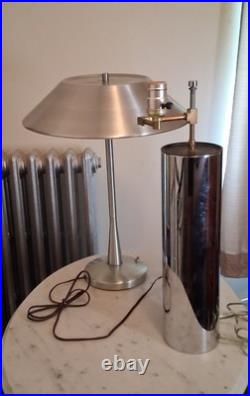 Rare Find Mutual Sunset Aluminum Atomic Era Table Lamp