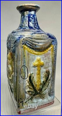 Rare Francesco Spizzico Mid Century Modern Italian Pottery Bottle Vase Londi Era