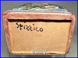 Rare Francesco Spizzico Mid Century Modern Italian Pottery Bottle Vase Londi Era