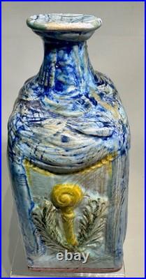 Rare Francesco Spizzico Mid Century Modern Italian Pottery Bottle Vase Londi Era