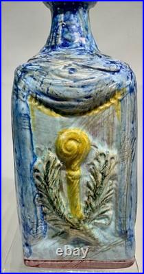 Rare Francesco Spizzico Mid Century Modern Italian Pottery Bottle Vase Londi Era
