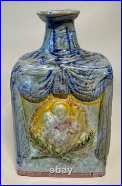 Rare Francesco Spizzico Mid Century Modern Italian Pottery Bottle Vase Londi Era