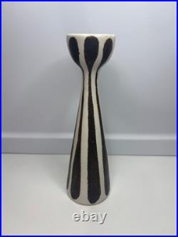 Rare Frank Mann Pottery Vase Mid Century Modern MCM VERTICAL STRIPE Bud Vase