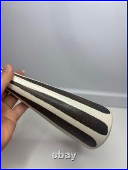 Rare Frank Mann Pottery Vase Mid Century Modern MCM VERTICAL STRIPE Bud Vase