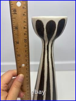 Rare Frank Mann Pottery Vase Mid Century Modern MCM VERTICAL STRIPE Bud Vase