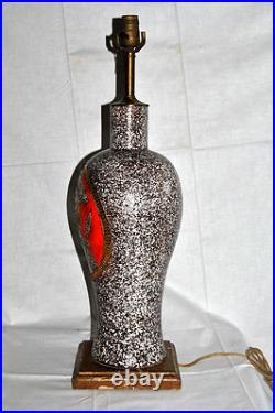 Rare Fratelli Fanciullacci Art Pottery Table Lamp Elbee Italy Raymor Eames Era