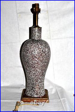 Rare Fratelli Fanciullacci Art Pottery Table Lamp Elbee Italy Raymor Eames Era