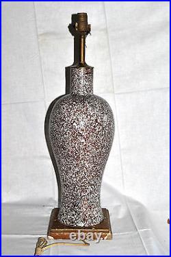 Rare Fratelli Fanciullacci Art Pottery Table Lamp Elbee Italy Raymor Eames Era