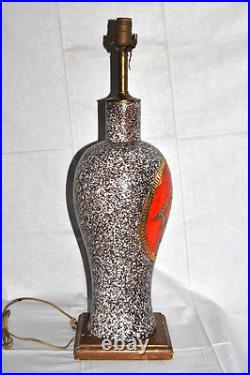 Rare Fratelli Fanciullacci Art Pottery Table Lamp Elbee Italy Raymor Eames Era