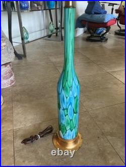Rare Fratelli Toso Murano Table Lamp Nerox Mid-Century Modern Venetian Glass