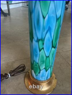 Rare Fratelli Toso Murano Table Lamp Nerox Mid-Century Modern Venetian Glass
