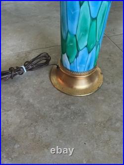Rare Fratelli Toso Murano Table Lamp Nerox Mid-Century Modern Venetian Glass