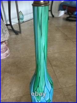 Rare Fratelli Toso Murano Table Lamp Nerox Mid-Century Modern Venetian Glass
