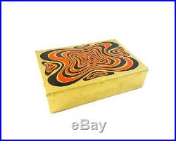Rare French Abstract Case 70s Psychedelic Pop Art Jewelry Box MID Century