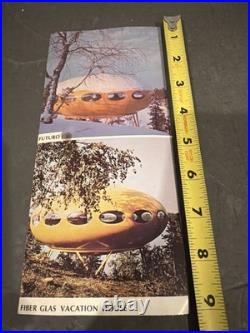 Rare Futuro Fiberglass Vacation House Mid-Century Modern Brochure Handout Philly