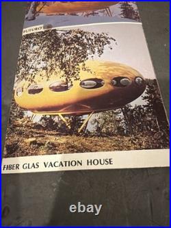 Rare Futuro Fiberglass Vacation House Mid-Century Modern Brochure Handout Philly