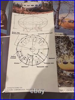 Rare Futuro Fiberglass Vacation House Mid-Century Modern Brochure Handout Philly