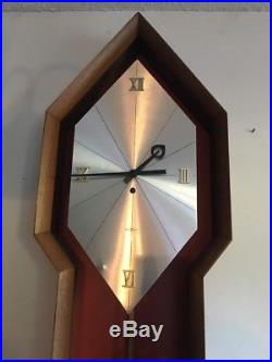 Rare George Nelson For Howard Miller Wall Regulator Clock MCM Mid Century Modern