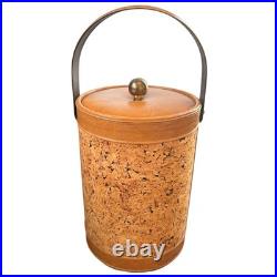 Rare Georges Briard Cork Barware Set Ice Bucket Coasters Ashtray MCM USA