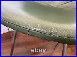 Rare Green Leather CHARLES EAMES HERMAN MILLER VINTAGE MEDALLION Shell Chair Mcm