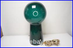 Rare Green Mid Century Swedish Glass Lamp by LAUREL CO