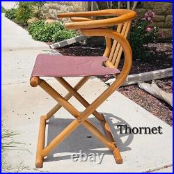 Rare HTF Thonet Style Mid Century Modern Wood Bentwood Folding Chair 1960s