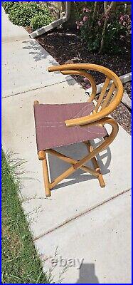 Rare HTF Thonet Style Mid Century Modern Wood Bentwood Folding Chair 1960s